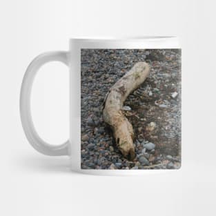 Pebble Beach with driftwood Mug